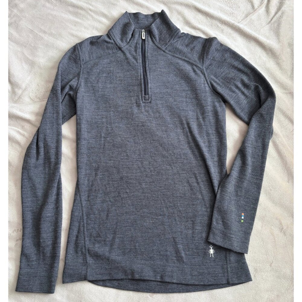 Smartwool, Merino 250 1/4 Zip Gray Heather Women's Medium